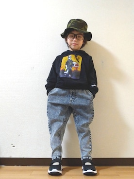 「アイテム（ハット）」を使った、yur★takさん（キッズ・120cm）の春コーディネート