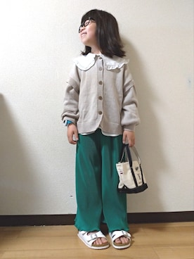 「ZOZOKIDSDAY」｜「アイテム（トートバッグ）」を使った、yur★takさん（キッズ・110cm）の春コーディネート