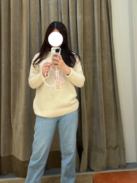 「RALPH LAUREN（ラルフ ローレン）のアイテム（ニット/セーター、ベージュ系）」を使った、Mmmさん（レディース・168cm）の春コーディネート