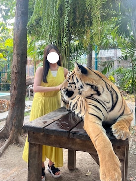 「NIKE（ナイキ）のNIKE ナイキ W AIRMAX KOKO SANDAL エアマックス KOKO サンダル WCI8798 002BLK/M GOLD（サンダル、ブラック系）」を使った、Mmmさん（レディース・168cm）の春コーディネート