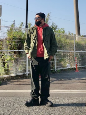 「ロールアップ」｜「アイテム（ニットキャップ/ビーニー）」を使った、gottusoさん（メンズ・179cm）の春コーディネート