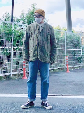 「Buzz Rickson's（バズリクソンズ）のアイテム（ブルゾン）」を使った、gottusoさん（メンズ・179cm）の冬コーディネート