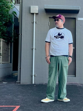 「Engineered Garments（エンジニアードガーメンツ）のアイテム」を使った、gottusoさん（メンズ・179cm）の夏コーディネート