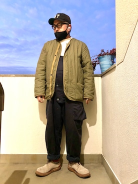 「Buzz Rickson's（バズリクソンズ）のアイテム（ブルゾン）」を使った、gottusoさん（メンズ・179cm）の冬コーディネート