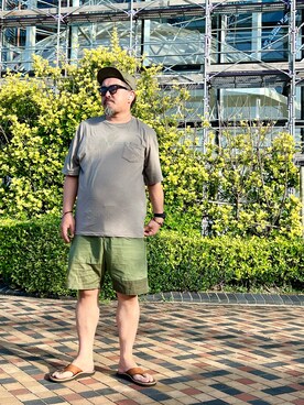 「VINTAGE（ヴィンテージ）のアイテム（サングラス）」を使った、gottusoさん（メンズ・179cm）の夏コーディネート