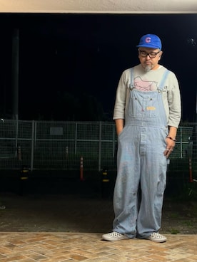 「アイテム（サロペット/オーバーオール）」を使った、gottusoさん（メンズ・179cm）の秋コーディネート