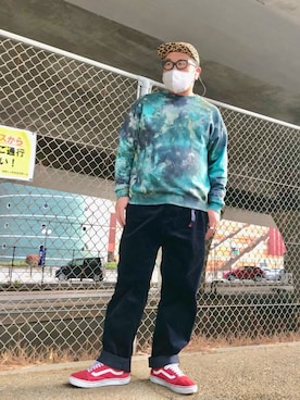 「オールドスクール」｜「アイテム（スウェット）」を使った、gottusoさん（メンズ・179cm）の春コーディネート