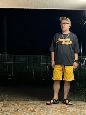「アイテム（サンダル）」を使った、gottusoさん（メンズ・179cm）の夏コーディネート