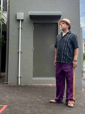「Needles（ニードルス）のアイテム」を使った、gottusoさん（メンズ・179cm）の夏コーディネート