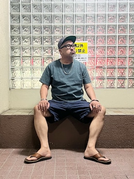 「アイテム（メガネ）」を使った、gottusoさん（メンズ・179cm）の夏コーディネート