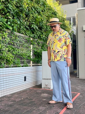 「Needles（ニードルス）のアイテム」を使った、gottusoさん（メンズ・179cm）の夏コーディネート