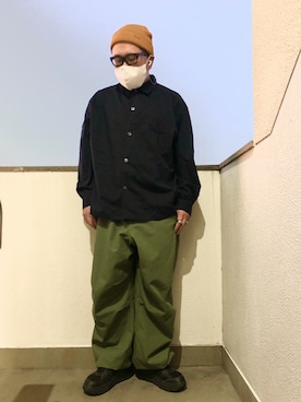「UNIQLO（ユニクロ）のエクストラファインコットンブロードオーバーサイズシャツ（長袖）（シャツ/ブラウス）」を使った、gottusoさん（メンズ・179cm）の秋コーディネート