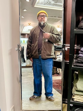 「リバーシブル」｜「アイテム（ニットキャップ/ビーニー）」を使った、gottusoさん（メンズ・179cm）の冬コーディネート