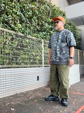 「South2 West8（サウスツーウェストエイト）のモールスキンパンツ（パンツ、グリーン系）」を使った、gottusoさん（メンズ・179cm）の秋コーディネート