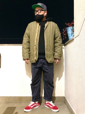「Buzz Rickson's（バズリクソンズ）のアイテム（ブルゾン）」を使った、gottusoさん（メンズ・179cm）の冬コーディネート
