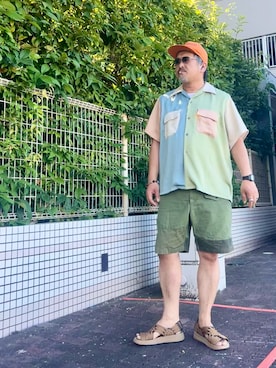 「Needles（ニードルス）のアイテム」を使った、gottusoさん（メンズ・179cm）の夏コーディネート