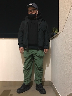 「Carhartt（カーハート）のアイテム（ナイロンジャケット）」を使った、gottusoさん（メンズ・179cm）の秋コーディネート