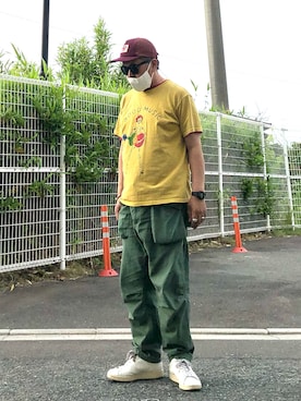 「メッシュキャップ」｜「アイテム（アクセサリー）」を使った、gottusoさん（メンズ・179cm）の夏コーディネート
