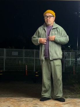 「アイテム（ミリタリージャケット）」を使った、gottusoさん（メンズ・179cm）の秋コーディネート