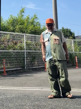「VINTAGE（ヴィンテージ）のアイテム」を使った、gottusoさん（メンズ・179cm）の夏コーディネート