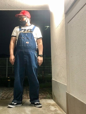 「ワッペン」｜「アイテム（オールインワン・サロペット）」を使った、gottusoさん（メンズ・179cm）の夏コーディネート