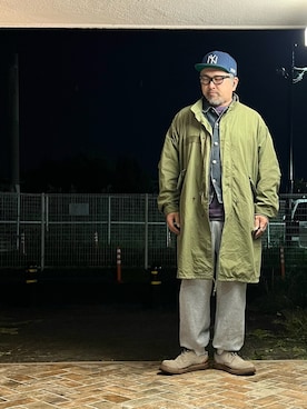 「アイテム（モッズコート）」を使った、gottusoさん（メンズ・179cm）の秋コーディネート