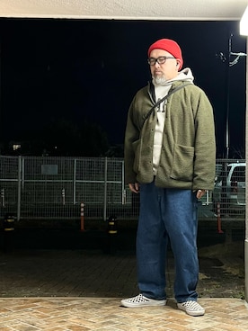 「RED KAP（レッドキャップ）のアイテム」を使った、gottusoさん（メンズ・179cm）の冬コーディネート