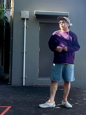 「Engineered Garments（エンジニアードガーメンツ）のアイテム」を使った、gottusoさん（メンズ・179cm）の夏コーディネート