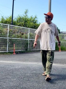 「VINTAGE（ヴィンテージ）のアイテム」を使った、gottusoさん（メンズ・179cm）の夏コーディネート