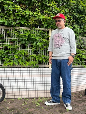 「CONVERSE ALL STAR（コンバースオールスター）のアイテム」を使った、gottusoさん（メンズ・179cm）の夏コーディネート