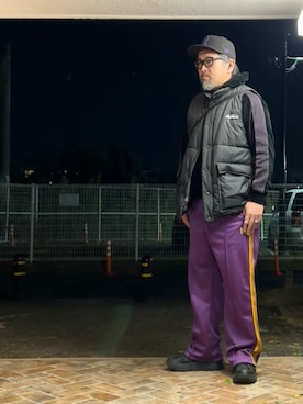 「アイテム（ダウンベスト）」を使った、gottusoさん（メンズ・179cm）の冬コーディネート