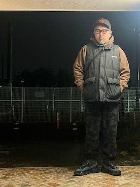 「アイテム（メガネ）」を使った、gottusoさん（メンズ・179cm）の冬コーディネート