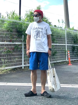 「マリン」｜「アイテム（ニットキャップ/ビーニー）」を使った、gottusoさん（メンズ・179cm）の夏コーディネート