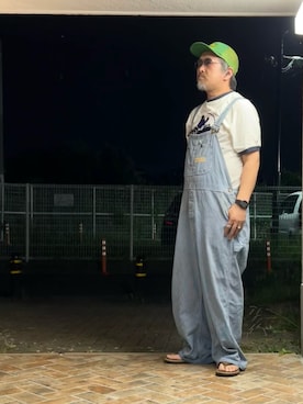 「アイテム（サロペット/オーバーオール）」を使った、gottusoさん（メンズ・179cm）の夏コーディネート
