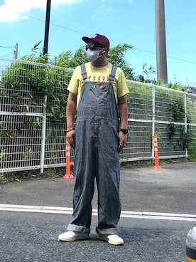 「スタンスミス」｜「アイテム（オールインワン・サロペット）」を使った、gottusoさん（メンズ・179cm）の夏コーディネート