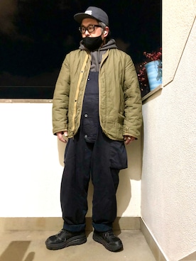 「Buzz Rickson's（バズリクソンズ）のアイテム（ブルゾン）」を使った、gottusoさん（メンズ・179cm）の冬コーディネート