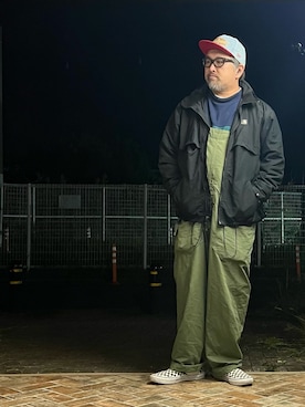 「アイテム（ナイロンジャケット）」を使った、gottusoさん（メンズ・179cm）の秋コーディネート