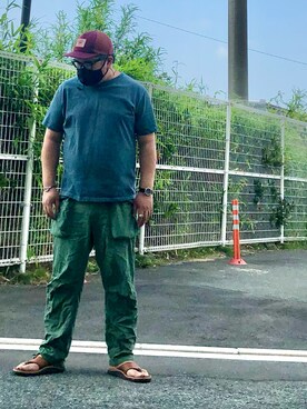 「メッシュキャップ」｜「アイテム（アクセサリー）」を使った、gottusoさん（メンズ・179cm）の夏コーディネート