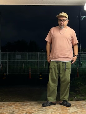 「アイテム（サンダル）」を使った、gottusoさん（メンズ・179cm）の秋コーディネート