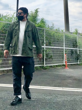 「ロールアップ」｜「アイテム（ミリタリージャケット）」を使った、gottusoさん（メンズ・179cm）の秋コーディネート
