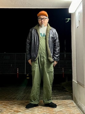 「リバーシブル」｜「アイテム（キャップ）」を使った、gottusoさん（メンズ・179cm）の冬コーディネート