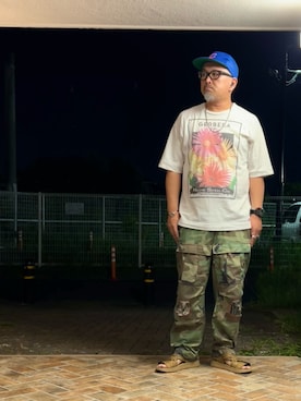 「アイテム（メガネ）」を使った、gottusoさん（メンズ・179cm）の夏コーディネート