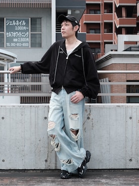 「アイテム（キャップ）」を使った、ノエル（40代お洒落コーデ）さん（メンズ・177cm）の秋コーディネート