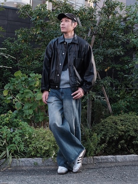 「アイテム（ブルゾン）」を使った、ノエル（40代お洒落コーデ）さん（メンズ・177cm）の秋コーディネート