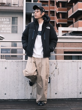 「アイテム（キャップ）」を使った、ノエル（40代お洒落コーデ）さん（メンズ・177cm）の冬コーディネート