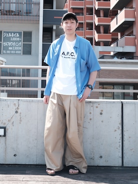 「A.P.C.（アーペーセー）のアイテム」を使った、よじ【頑張らない40代コーデ】さん（メンズ・178cm）の春コーディネート