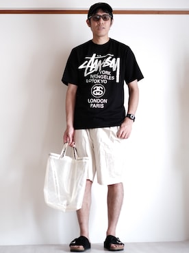 「GLOBAL WORK（グローバルワーク）のアイテム」を使った、よじ【頑張らない40代コーデ】さん（メンズ・178cm）の夏コーディネート