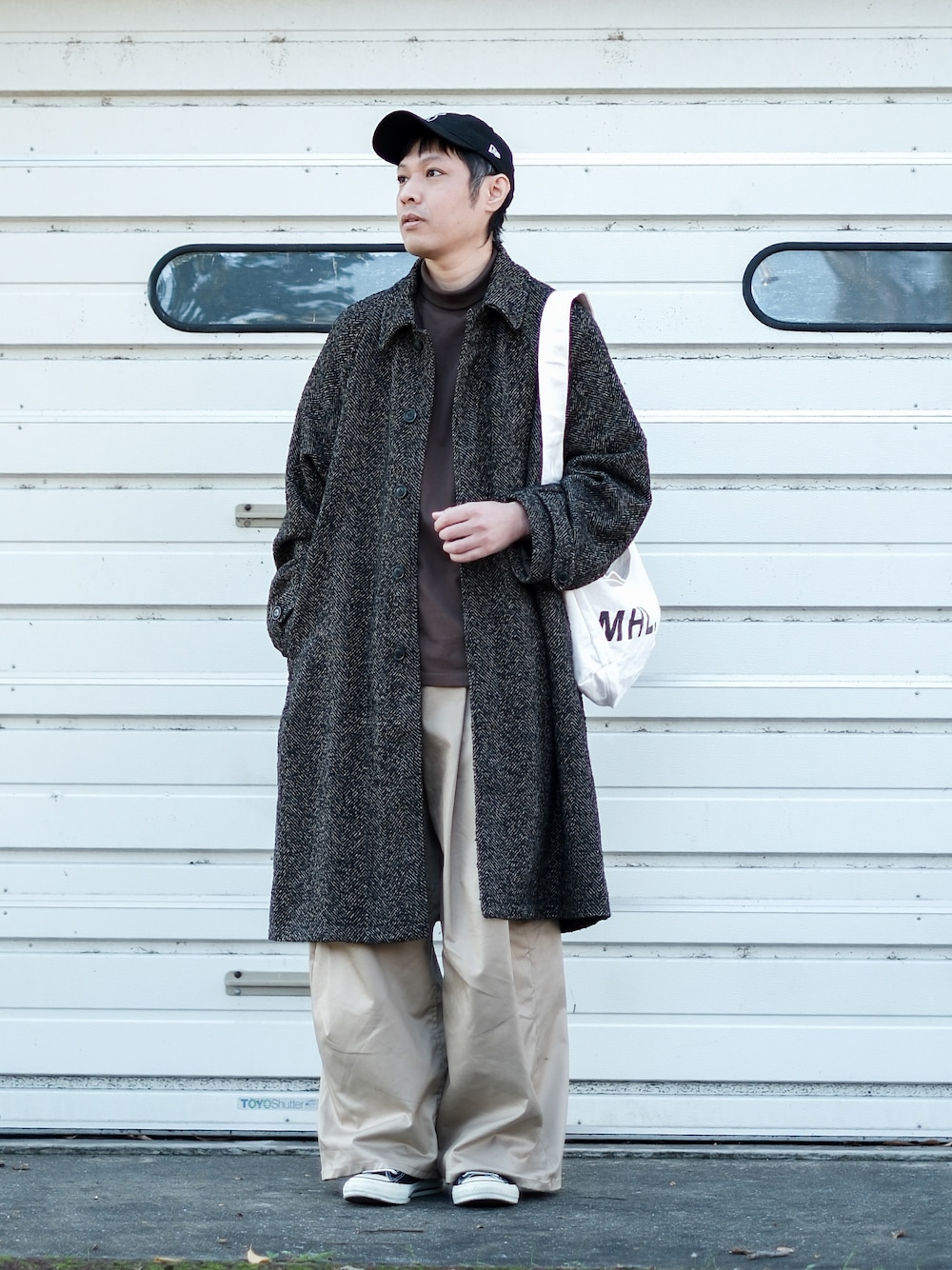 loose wool blend soutien collar coat / ルーズウールブレンド