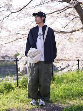 「ミニタリー」｜ノエル（40代お洒落コーデ）さん（メンズ・177cm）の春コーディネート