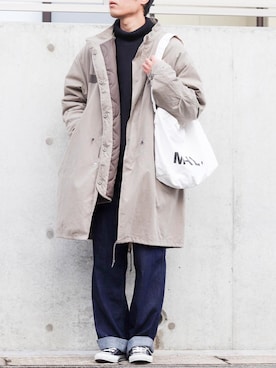 「M-65」｜「アイテム（その他アウター）」を使った、ノエル（40代お洒落コーデ）さん（メンズ・177cm）の冬コーディネート